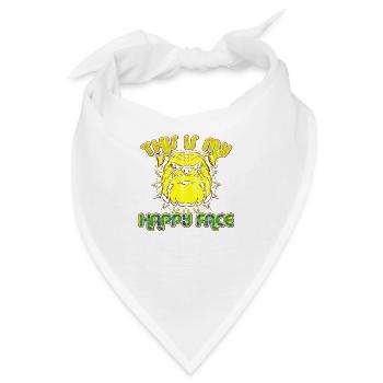 Wütendes Gesicht Gesicht wütender schwedischer schwedischer Hund - Bandana - Weiß - Vorne