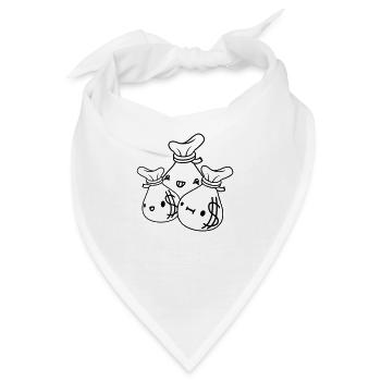 Comic Geldsäcke Freunde Team - Bandana - Weiß - Vorne