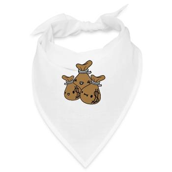 Geldsäcke Freunde Team Crew - Bandana - Weiß - Vorne