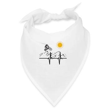 Motorrad - Bandana - Weiß - Vorne
