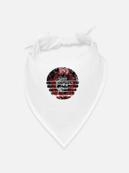 Zuckerschädel und Feuer - Bandana - Weiß - Vorne