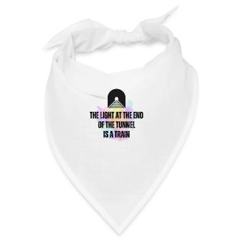 Das Licht am Ende des Tunnels ist ein Zug - Bandana - Weiß - Vorne