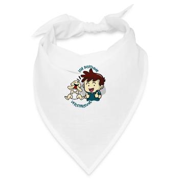 Bruder bekommt Verstärkung (brünett) - Bandana - Weiß - Vorne