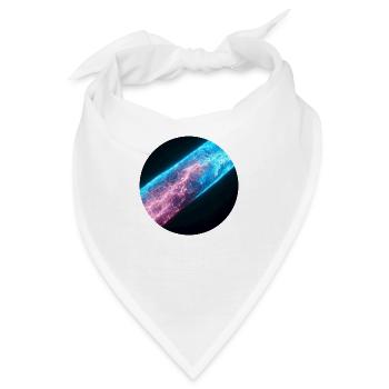 Blitz in roter und blauer Farbe - Bandana - Weiß - Vorne