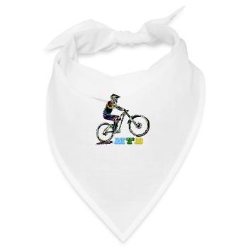 MTB Mountainbike bergab - Bandana - Weiß - Vorne