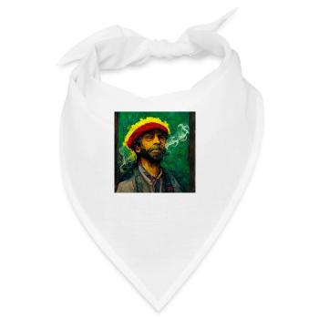 Rastafari Rauche Unkrautmalerei - Bandana - Weiß - Vorne