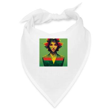 Ganja Girl Painting - Bandana - Weiß - Vorne