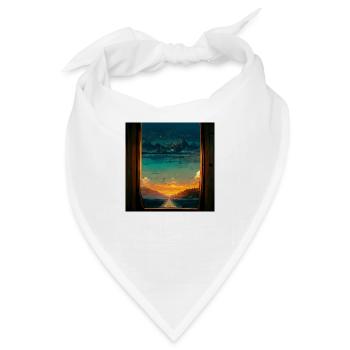 Paradise Island Painting - Bandana - Weiß - Vorne