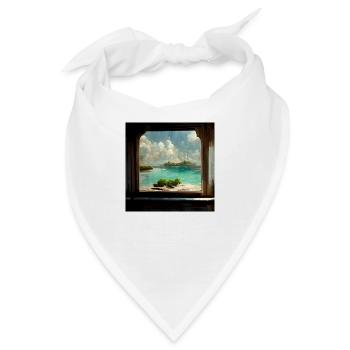 Paradise Island Painting - Bandana - Weiß - Vorne