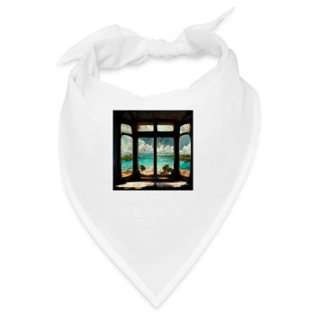 Paradise Island Painting - Bandana - Weiß - Vorne