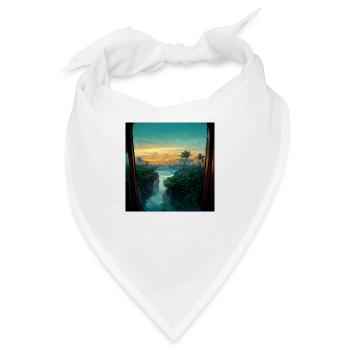 Paradise Island Painting - Bandana - Weiß - Vorne