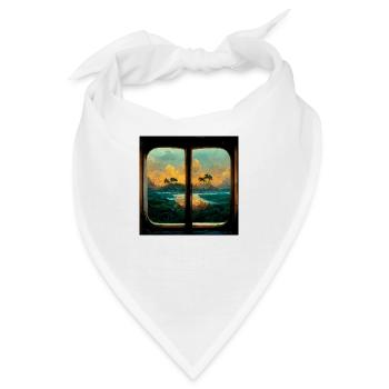 Paradise Island Painting - Bandana - Weiß - Vorne