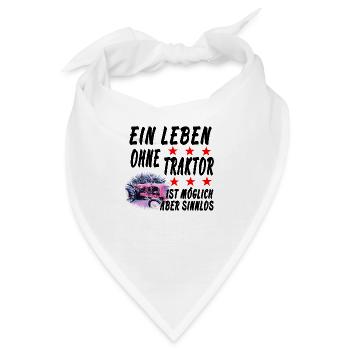 Traktor - Bandana - Weiß - Vorne