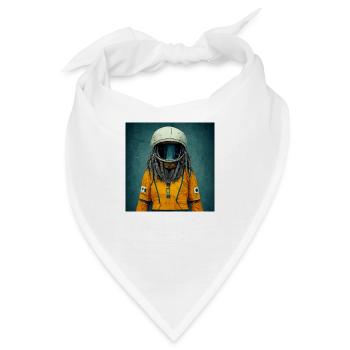 Rasta-astronaut - Bandana - Weiß - Vorne