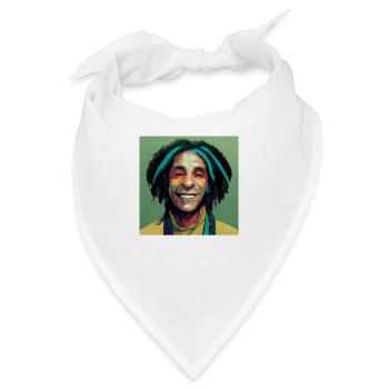 Rastafari-ölgemälde - Bandana - Weiß - Vorne