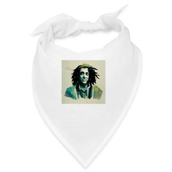 Rastafari-skizzenmalerei - Bandana - Weiß - Vorne