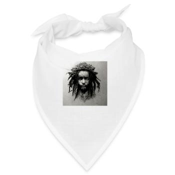 Rastafari-skizzenmalerei - Bandana - Weiß - Vorne