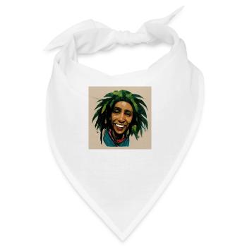 Rastafari-skizzenmalerei - Bandana - Weiß - Vorne
