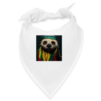 Rasta Faultier - Bandana - Weiß - Vorne