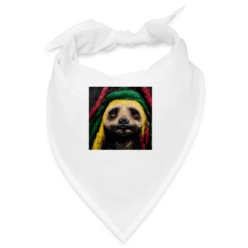 Rasta-faultier - Bandana - Weiß - Vorne