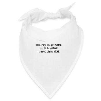 Leben ist wie Mathe zu einfach stimmt etwas nicht - Bandana - Weiß - Vorne