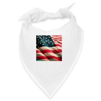 Usa Flagge - Bandana - Weiß - Vorne