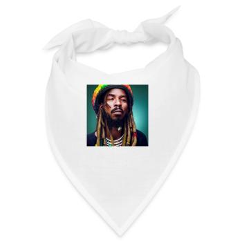 Rastafari-porträt - Bandana - Weiß - Vorne