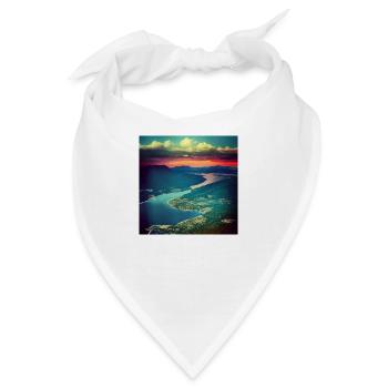 Blick Von Den Blue Mountains - Bandana - Weiß - Vorne