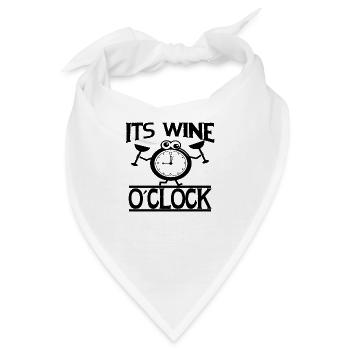Its Wine o´ Clock - Bandana - Weiß - Vorne