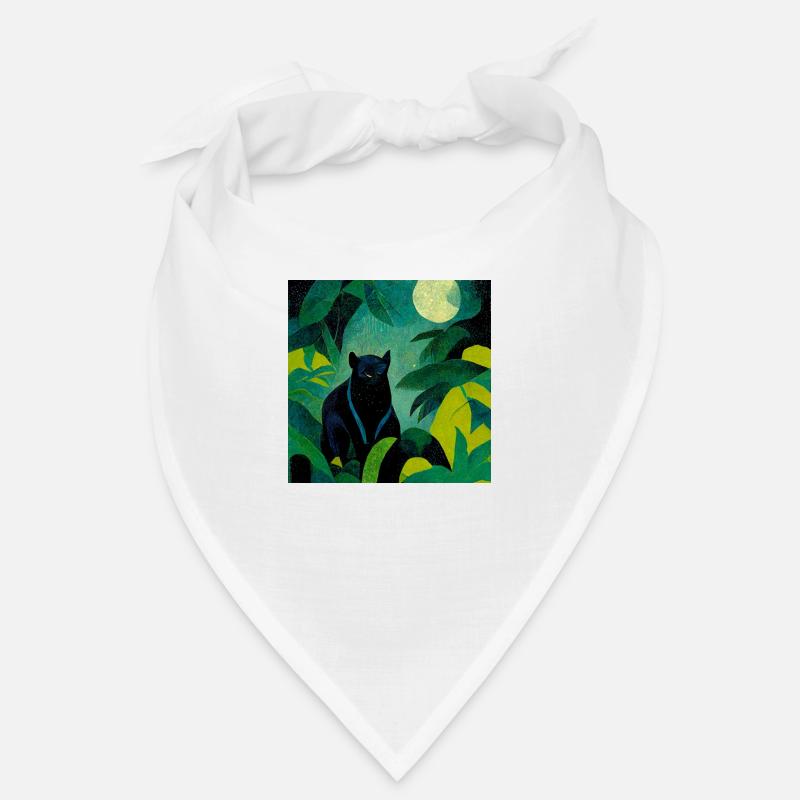 Panthère dans la jungle au clair de lune Bandana