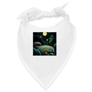 Tukan im Mondschein - Bandana - Weiß - Vorne