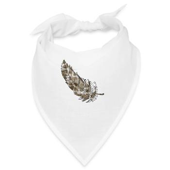 Feder - Bandana - Weiß - Vorne