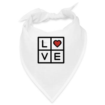 Liebesquadrat Babykleidung Kinderkleidung - Bandana - Weiß - Vorne