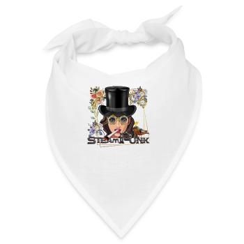 Steampunk - Bandana - Weiß - Vorne