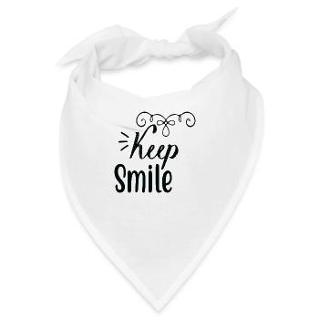 Keep Smile - Bandana - Weiß - Vorne