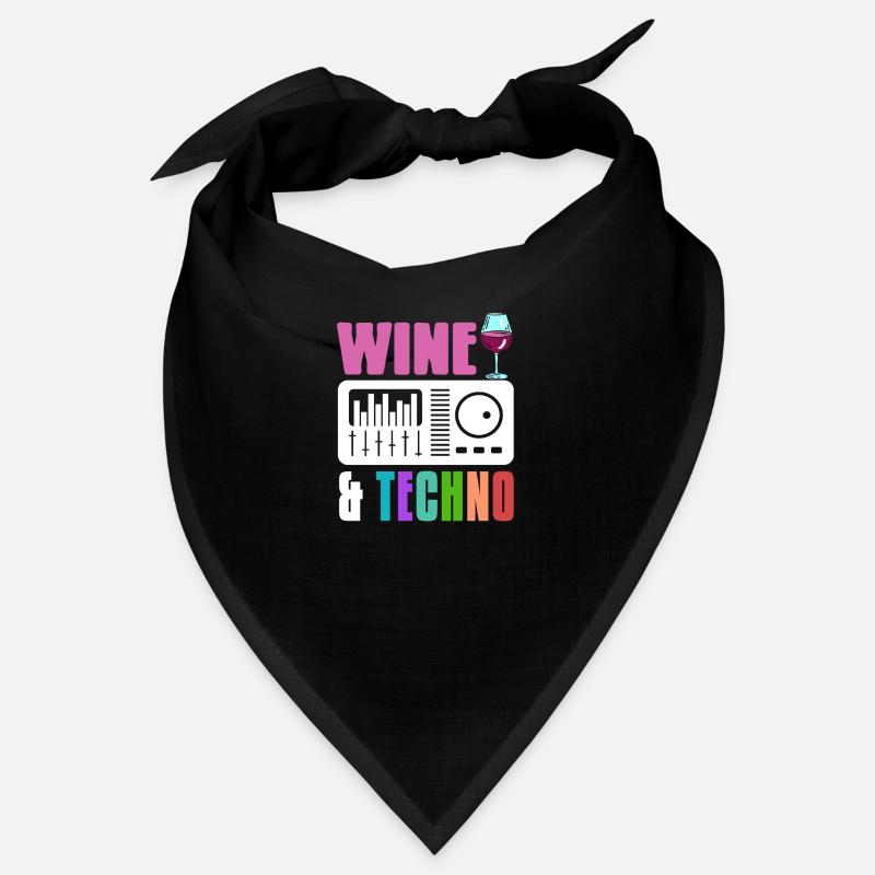 Wine & Techno Awesome Retro Techno Designs Bandana