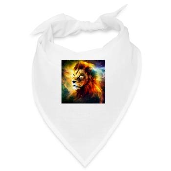 Mystischer Löwe - Bandana - Weiß - Vorne