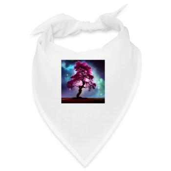 Mystischer Baum - Bandana - Weiß - Vorne