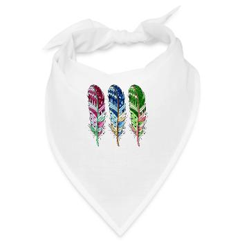 Feder - Bandana - Weiß - Vorne