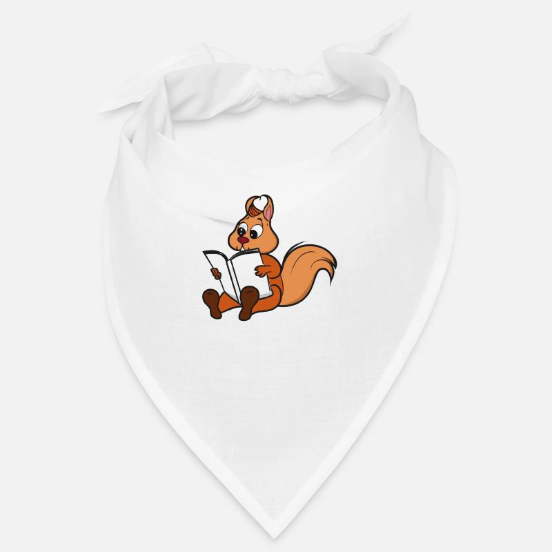Eichhörnchen liest Buch Geschenkidee Bandana