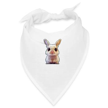 Hase süß - Bandana - Weiß - Vorne