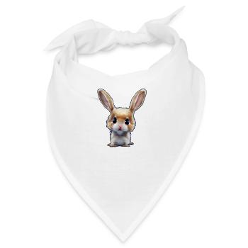 süßer Hase - Bandana - Weiß - Vorne