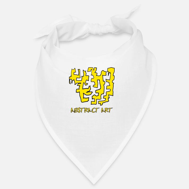 Art abstrait en jaune Bandana