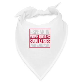 speak lyrics and sarcasm - Bandana - Weiß - Vorne