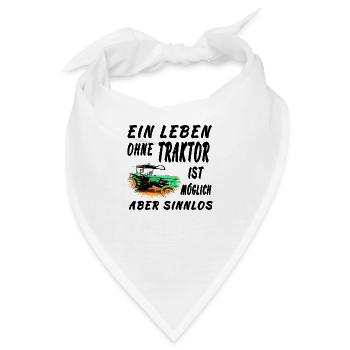 Traktor - Bandana - Weiß - Vorne
