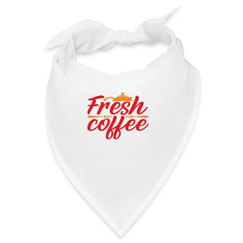 Fresh Coffee - Bandana - Weiß - Vorne