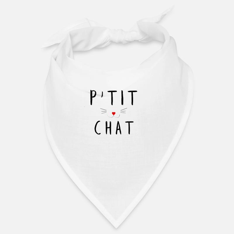 P'tit chat - Bandana - blanc