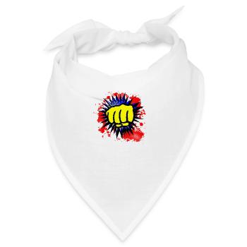 Comic Yellow Fist Boom - Bandana - Weiß - Vorne