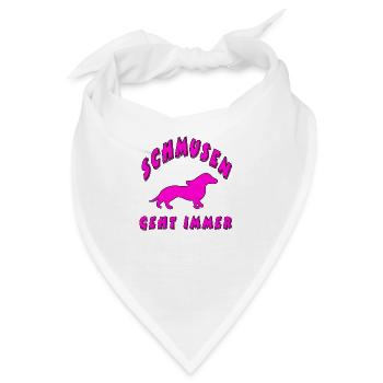 Dackel - Bandana - Weiß - Vorne