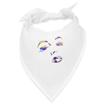Frauen Gesicht Gesicht Liebe - Bandana - Weiß - Vorne